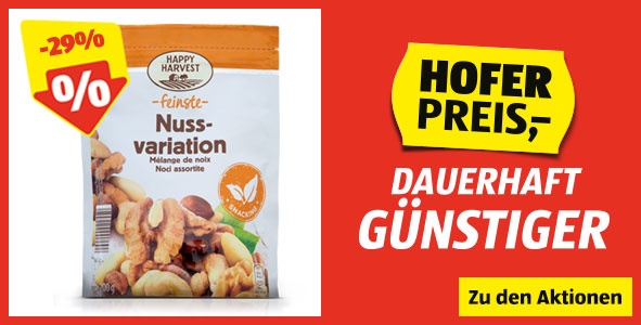 Banner HOFER Preis DG Nussvariationen