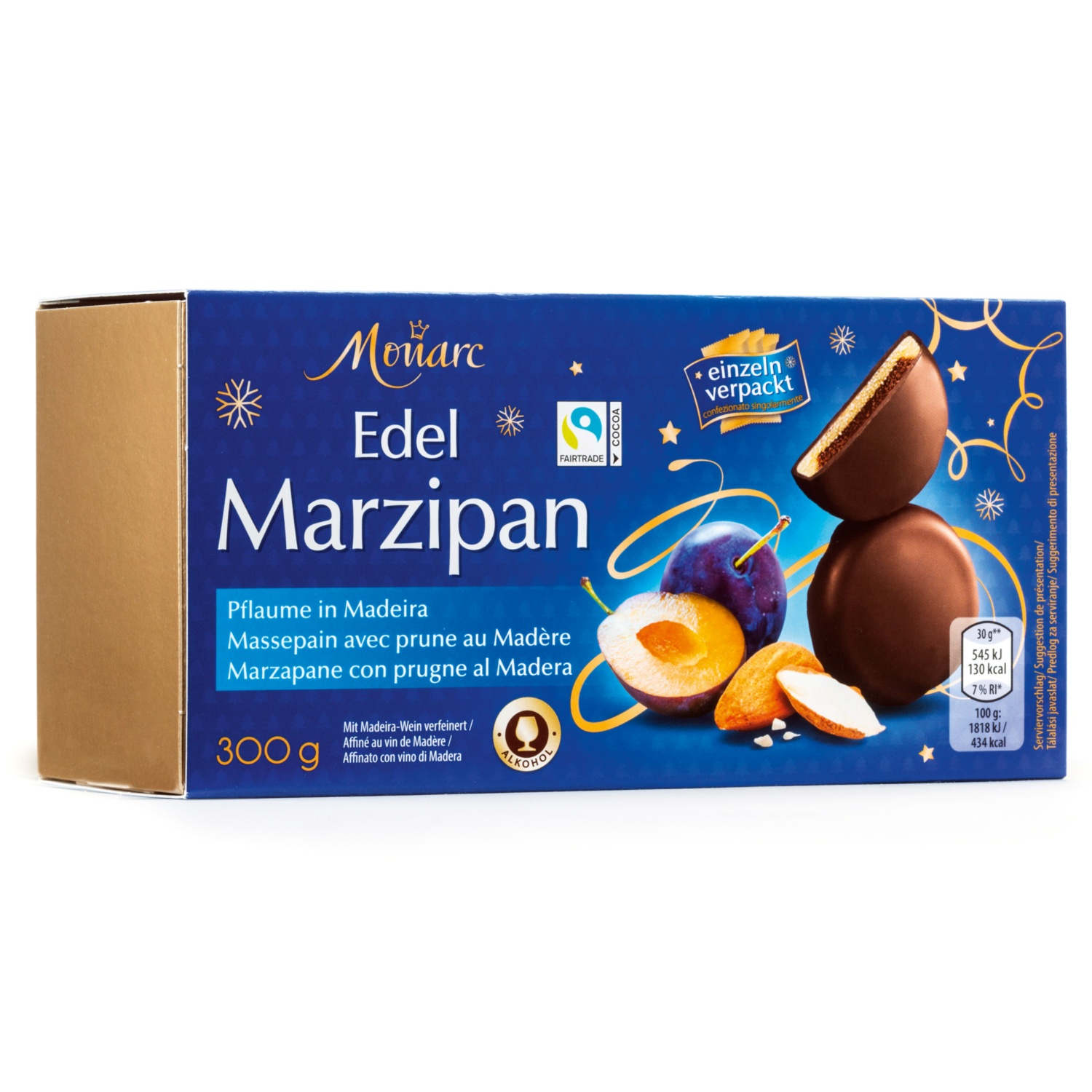 Monarc Edelmarzipan Taler Pflaume In Madeira Hofer