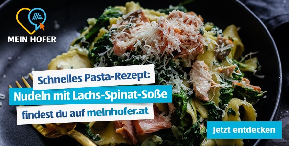 MEIN HOFER Nudeln mit Lachs Rezept