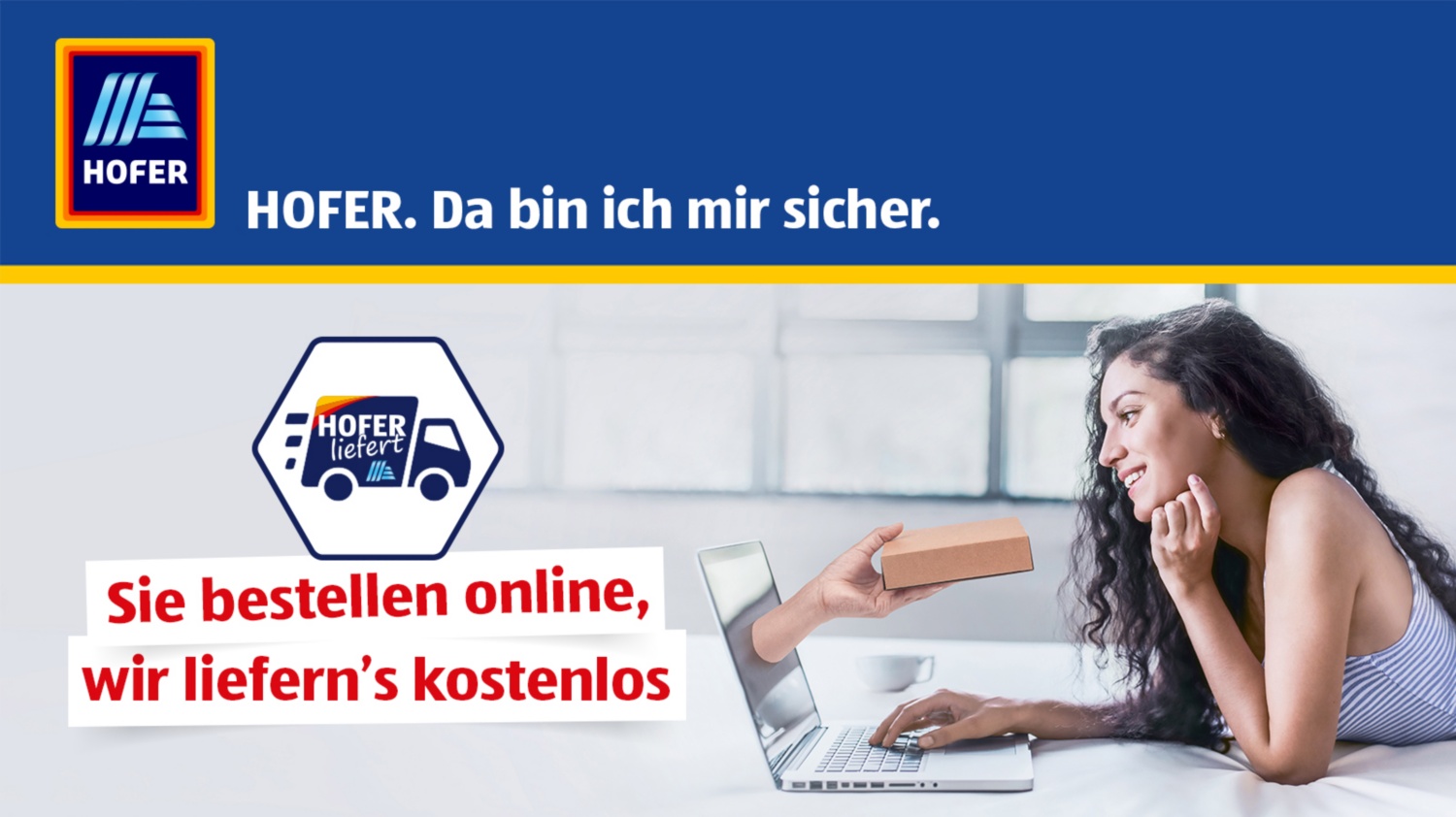 Sie bestellen online, wir liefern's kostenlos.