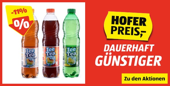 Banner HOFER Preis DG IceTea