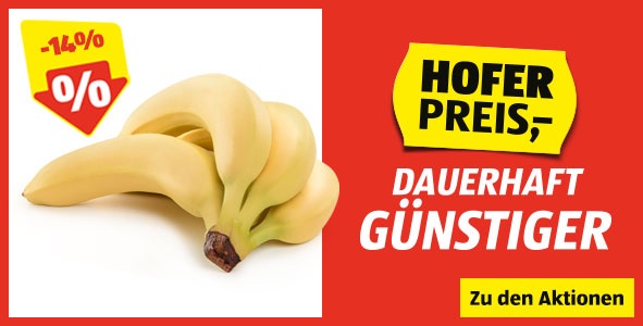 Banner HOFER Preis DG Bananen
