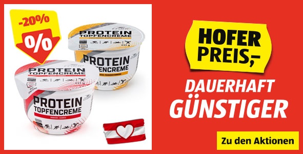 Banner HOFER Preis DG Topfencreme Prot