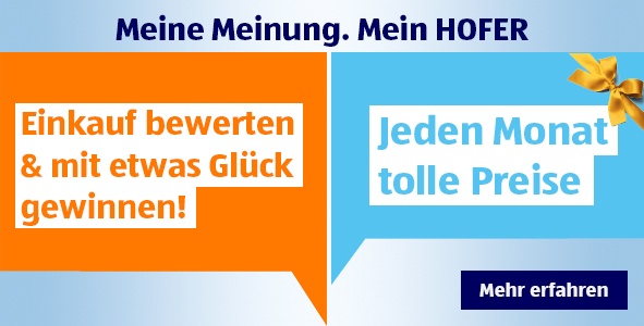 Meine Meinung. Mein HOFER.