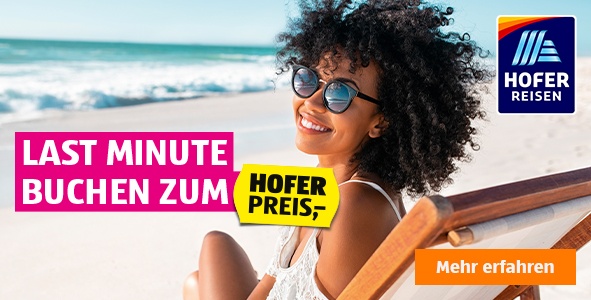 Banner HOFER REISEN LastMinute