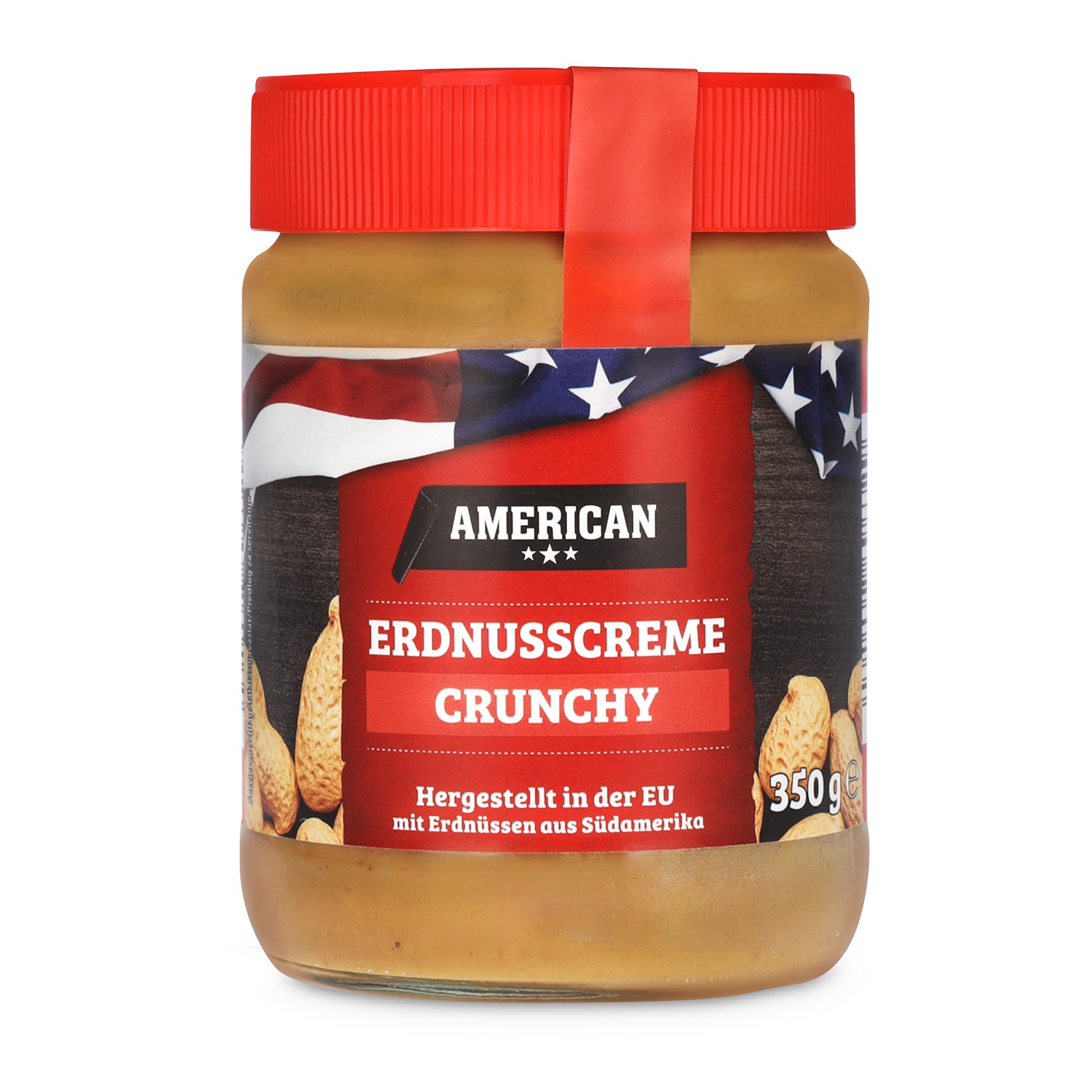 AMERICAN Erdnusscreme Crunchy HOFER