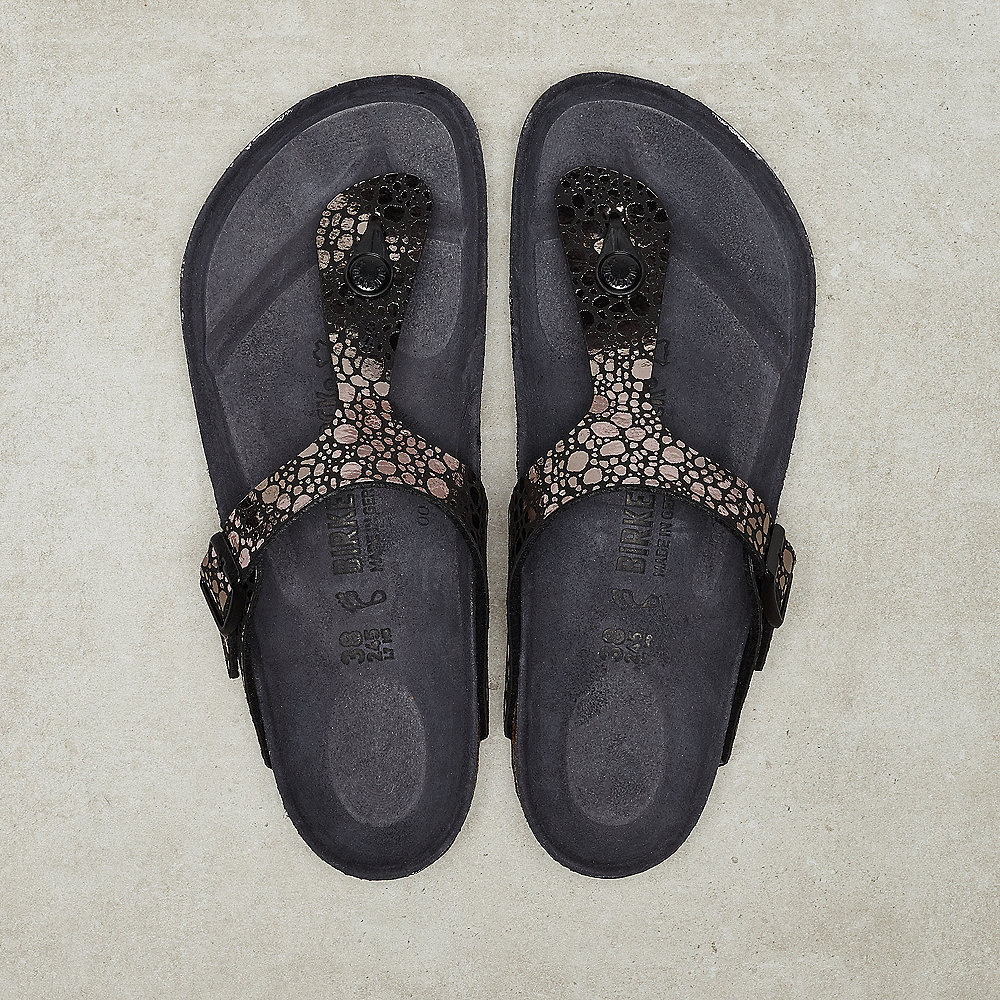 Birkenstock Gizeh metallic stones black