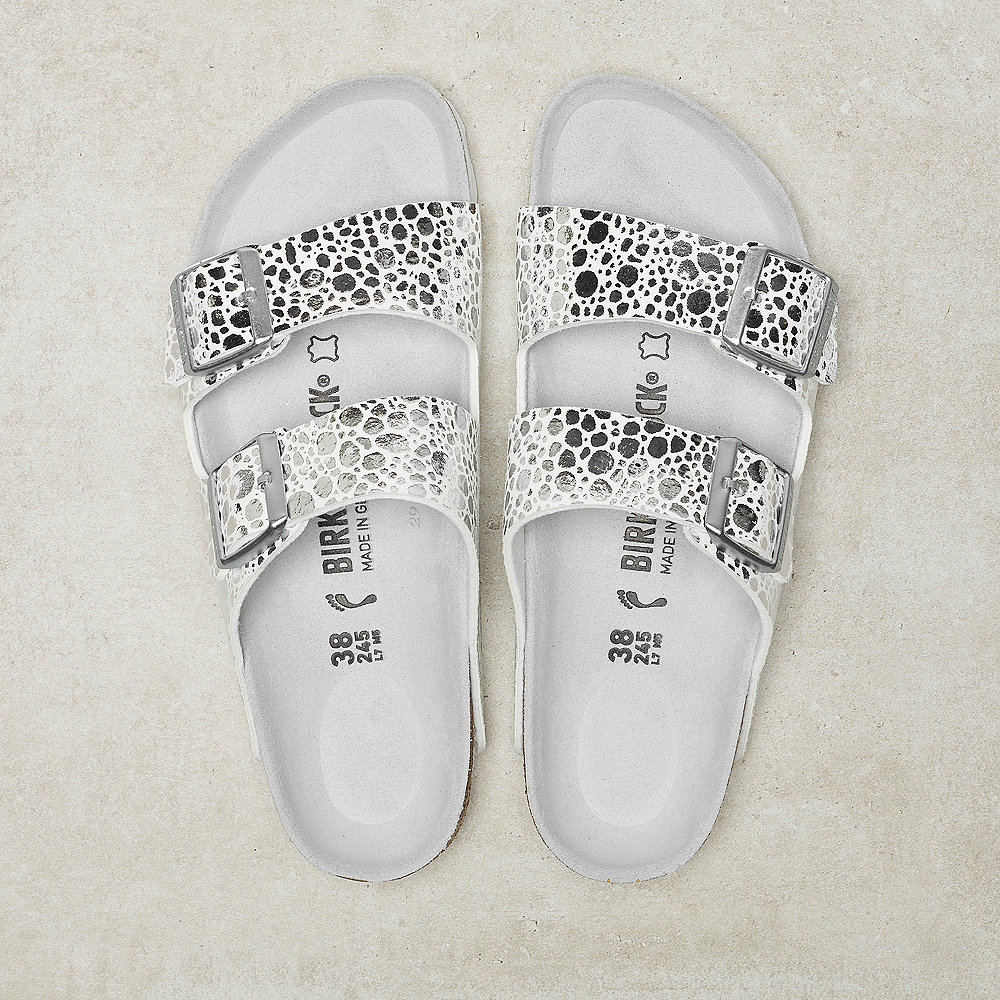 Birkenstock Arizona metallic stones silver