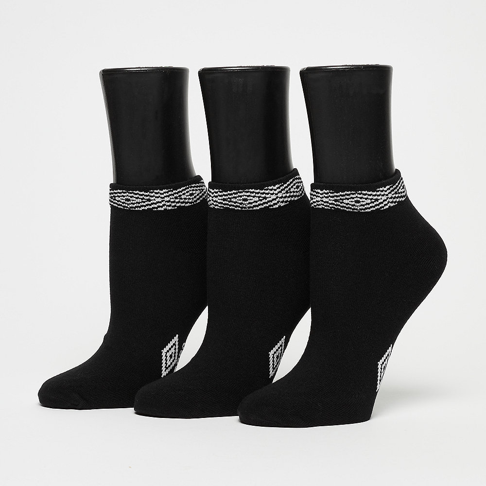 Umbro Projects Trainer Liner Socks 3pck black/white