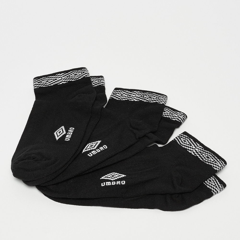 Umbro Projects Trainer Liner Socks 3pck black/white