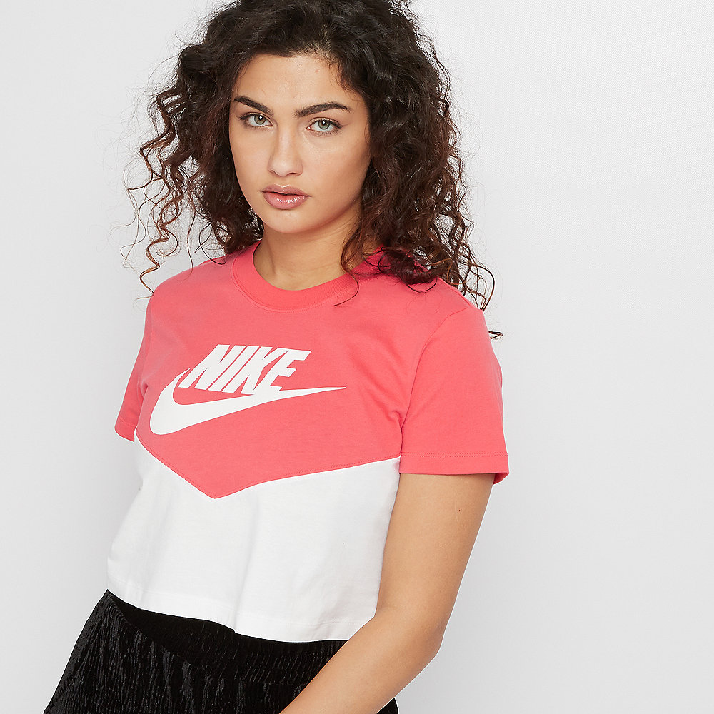 NIKE NSW Heritage T-Shirt white/ember glow/white