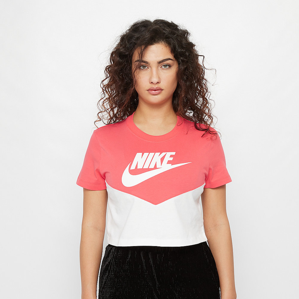 NIKE NSW Heritage T-Shirt white/ember glow/white