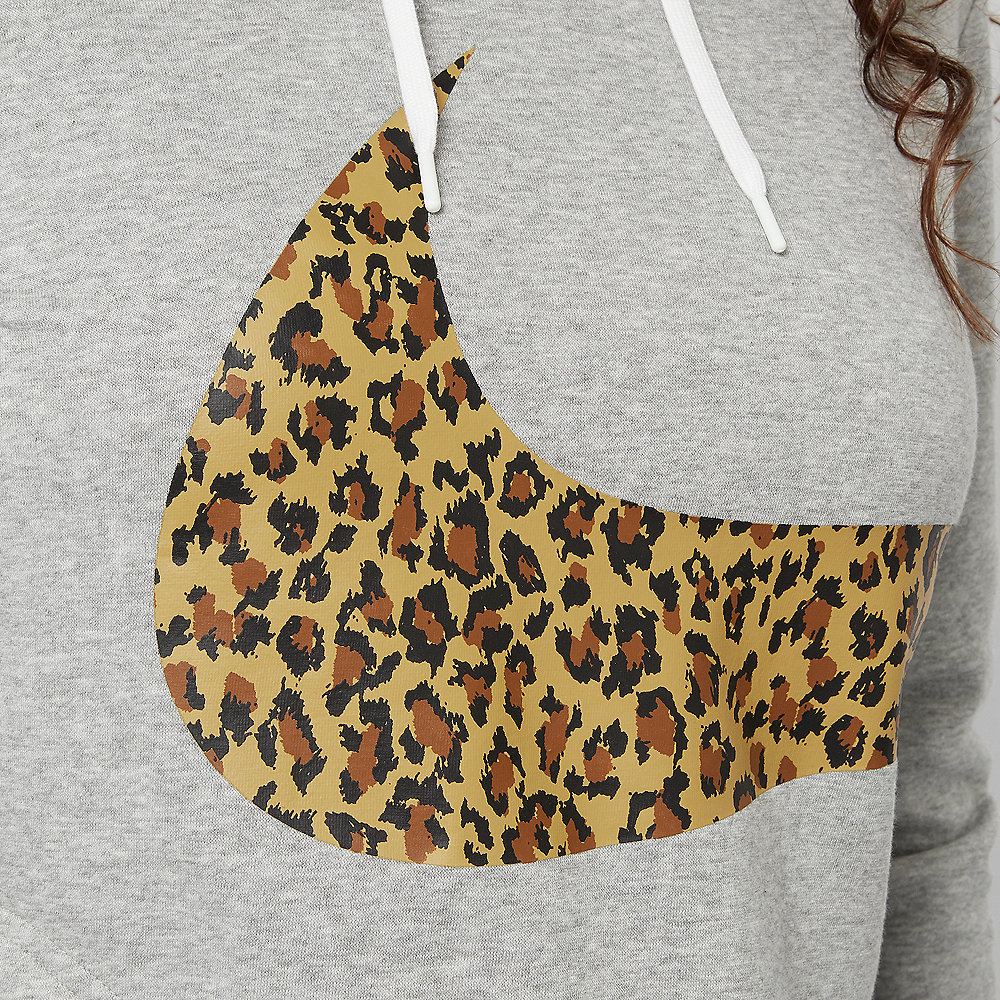 NIKE NSW Hoodie Crop Animal dark grey heather