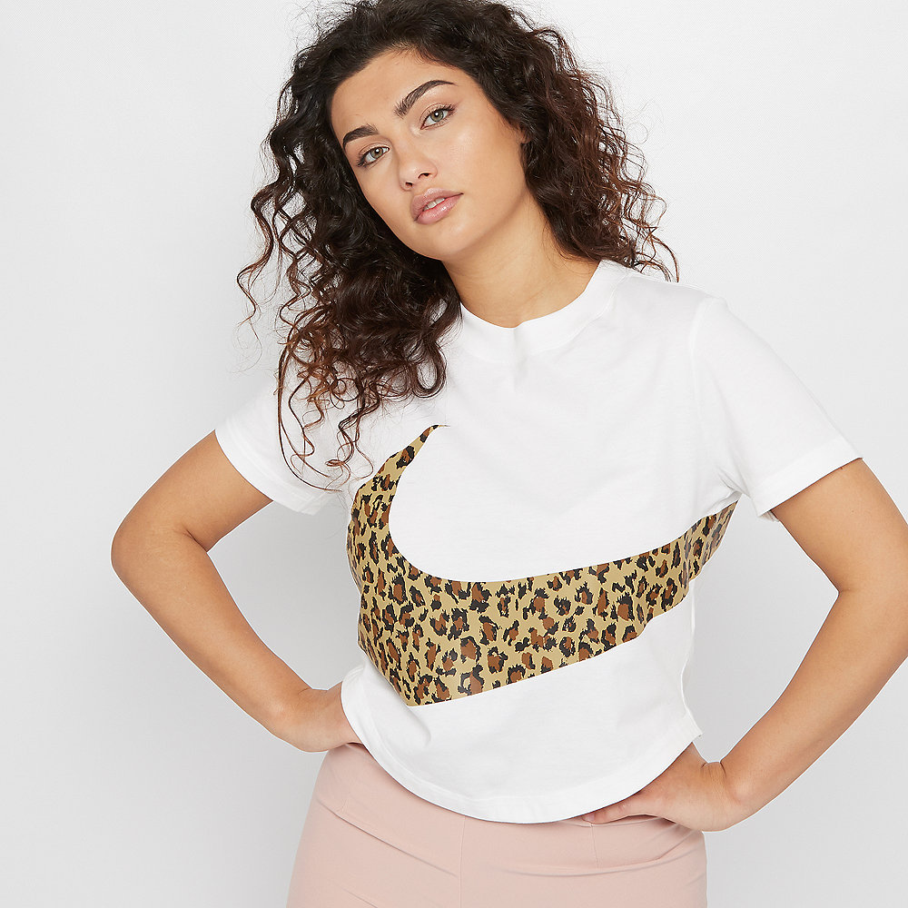 NIKE NSW T-Shirt Crop Animal white