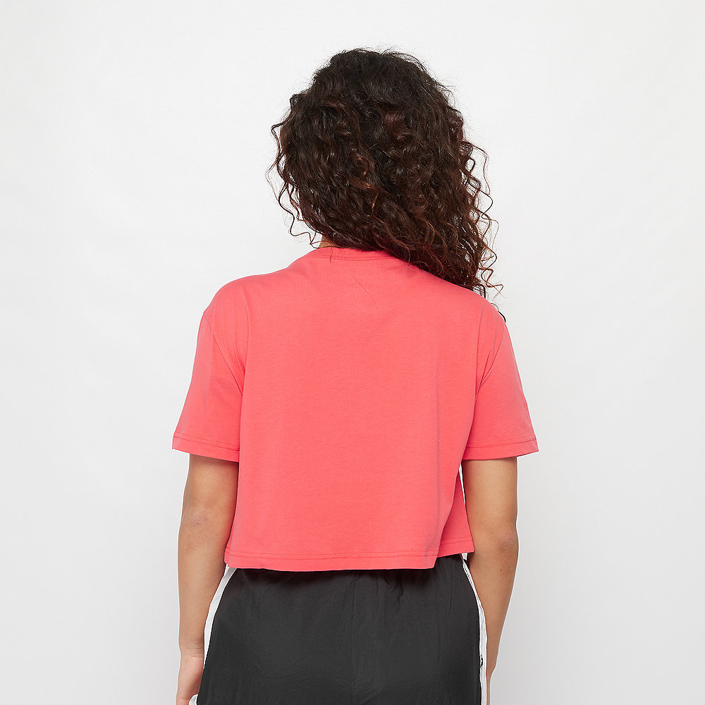 NIKE NSW Tee Essential Crop Icon Futura ember glow/white