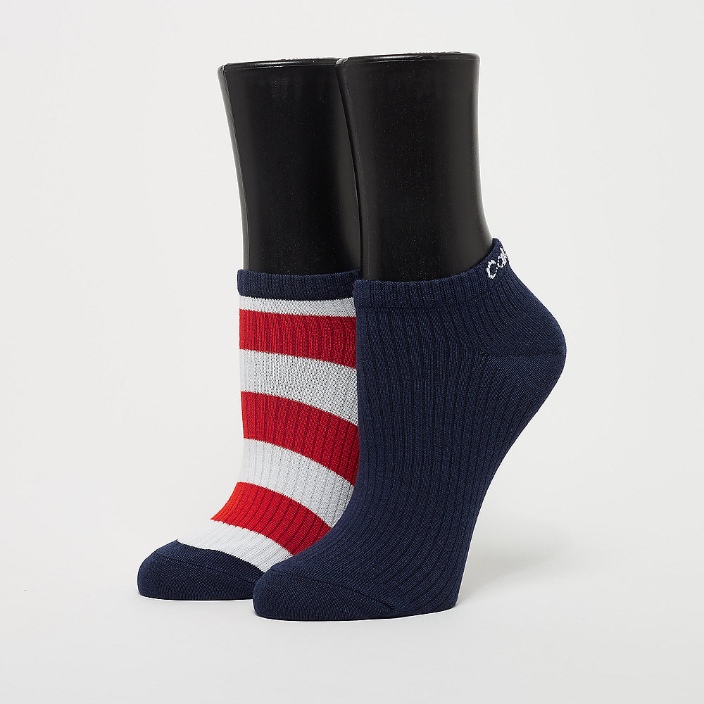 Calvin Klein 2 pr Bold Stripe liner pack white/blue/red striped