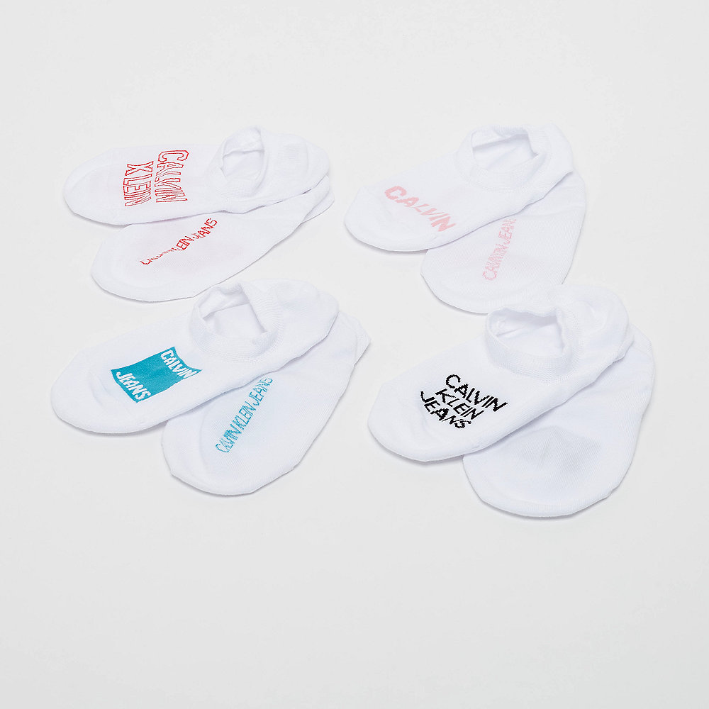 Calvin Klein 4 pr Gift Jeans Logo sneaker liner gift box white