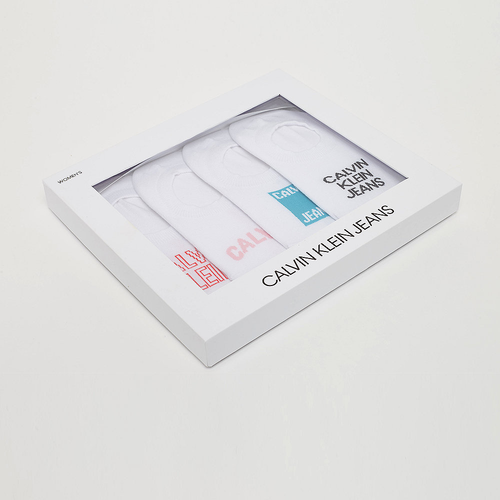 Calvin Klein 4 pr Gift Jeans Logo sneaker liner gift box white