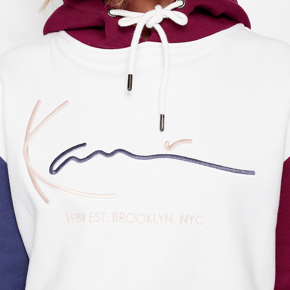 Karl Kani KK Signature Hoodie white/blue/beet red