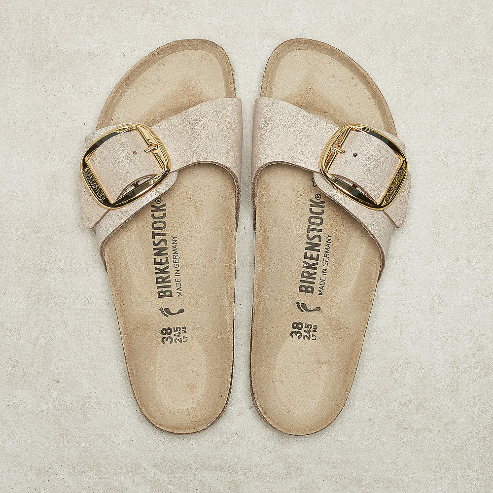 Birkenstock Madrid Big Buckle VL Washed metallic rose gold