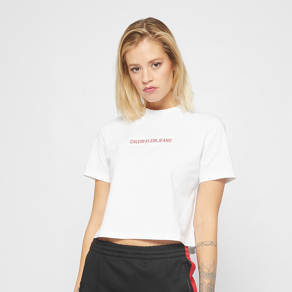 Calvin Klein Institutional Flock Box T-Shirt white