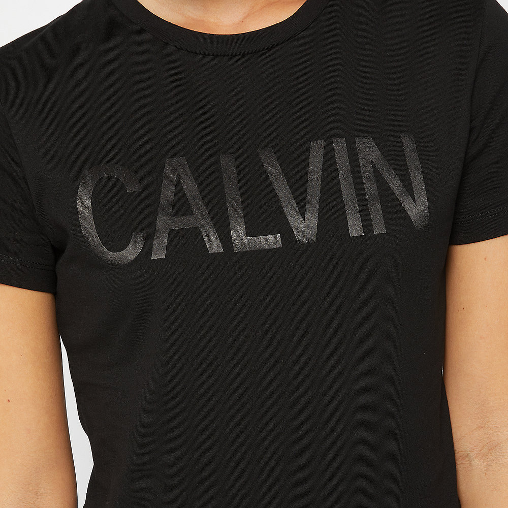 Calvin Klein Logo Slim Fit Satin T-Shirt calvin black