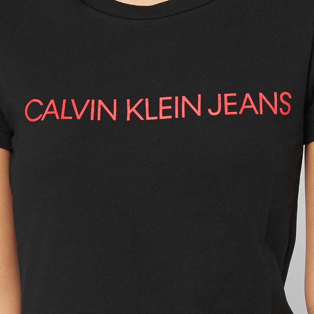 Calvin Klein Logo Slim Fit T-Shirt black/racing red