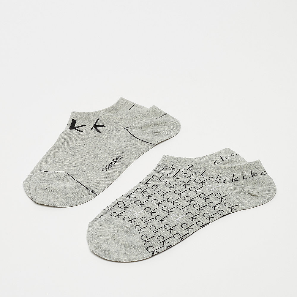 Calvin Klein 2 Pair Repeat Logo oxford heather