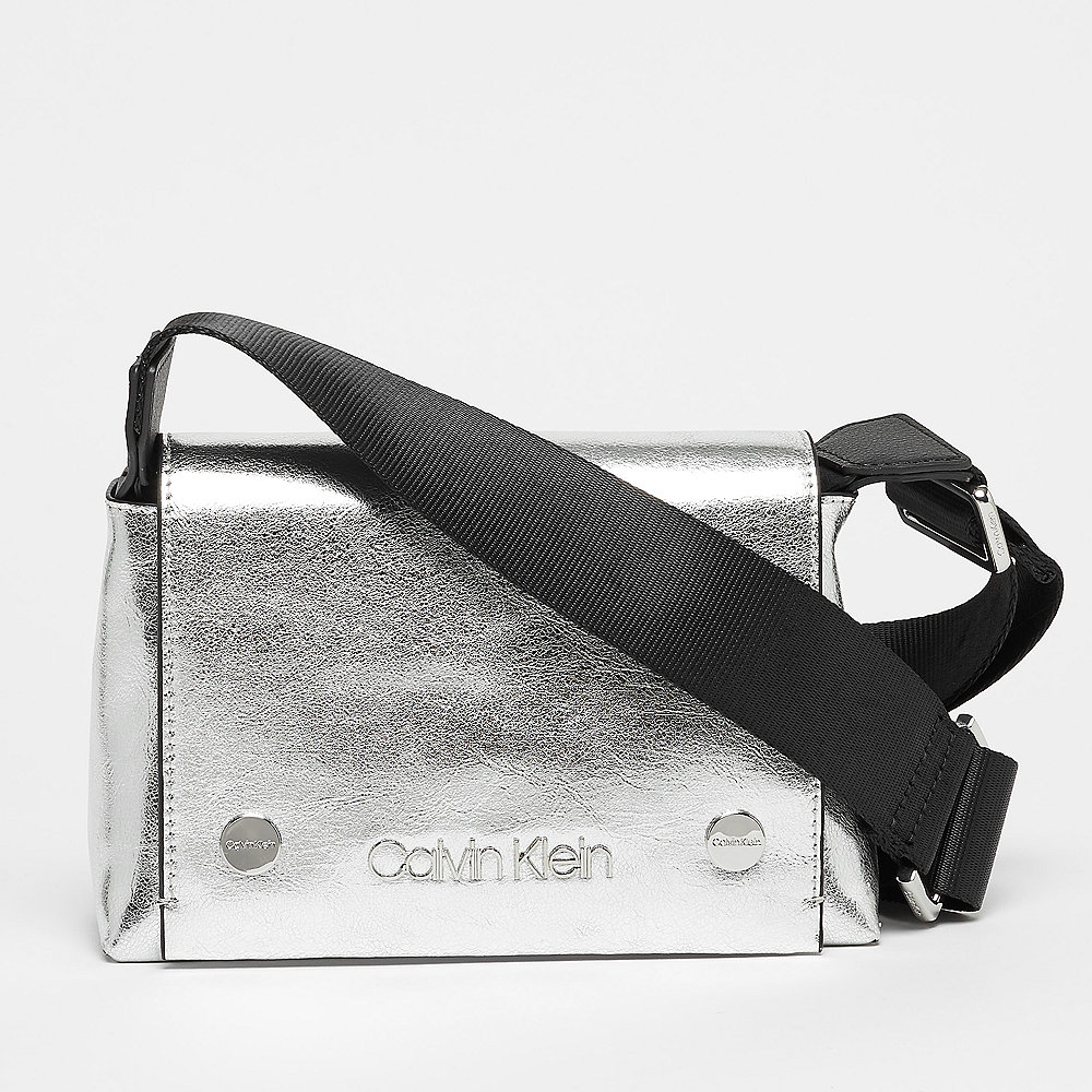 Calvin Klein Snap Flap Crossbody silver