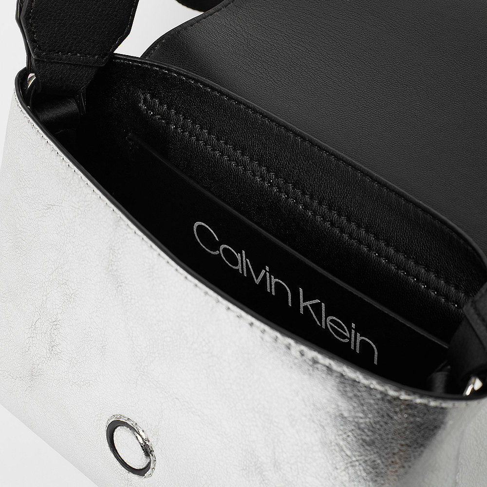 Calvin Klein Snap Flap Crossbody silver