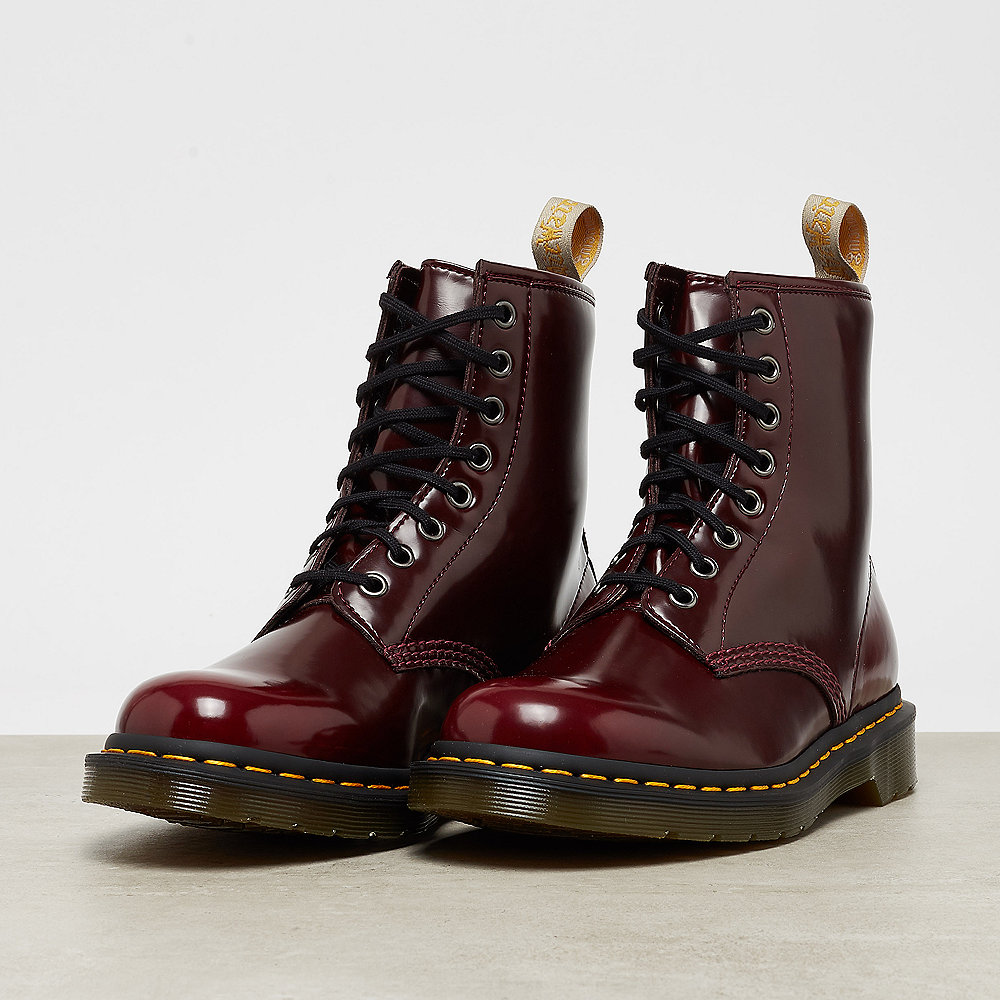 Dr. Martens Vegan 1460 Cherry Red Cambridge Brush