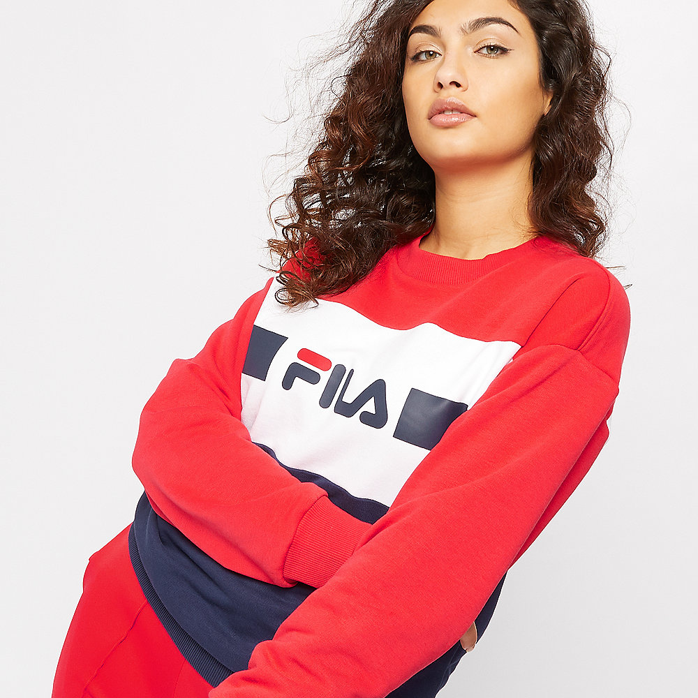 Fila ANGELA Crew Sweat 2.0 bright white-true re-black iris