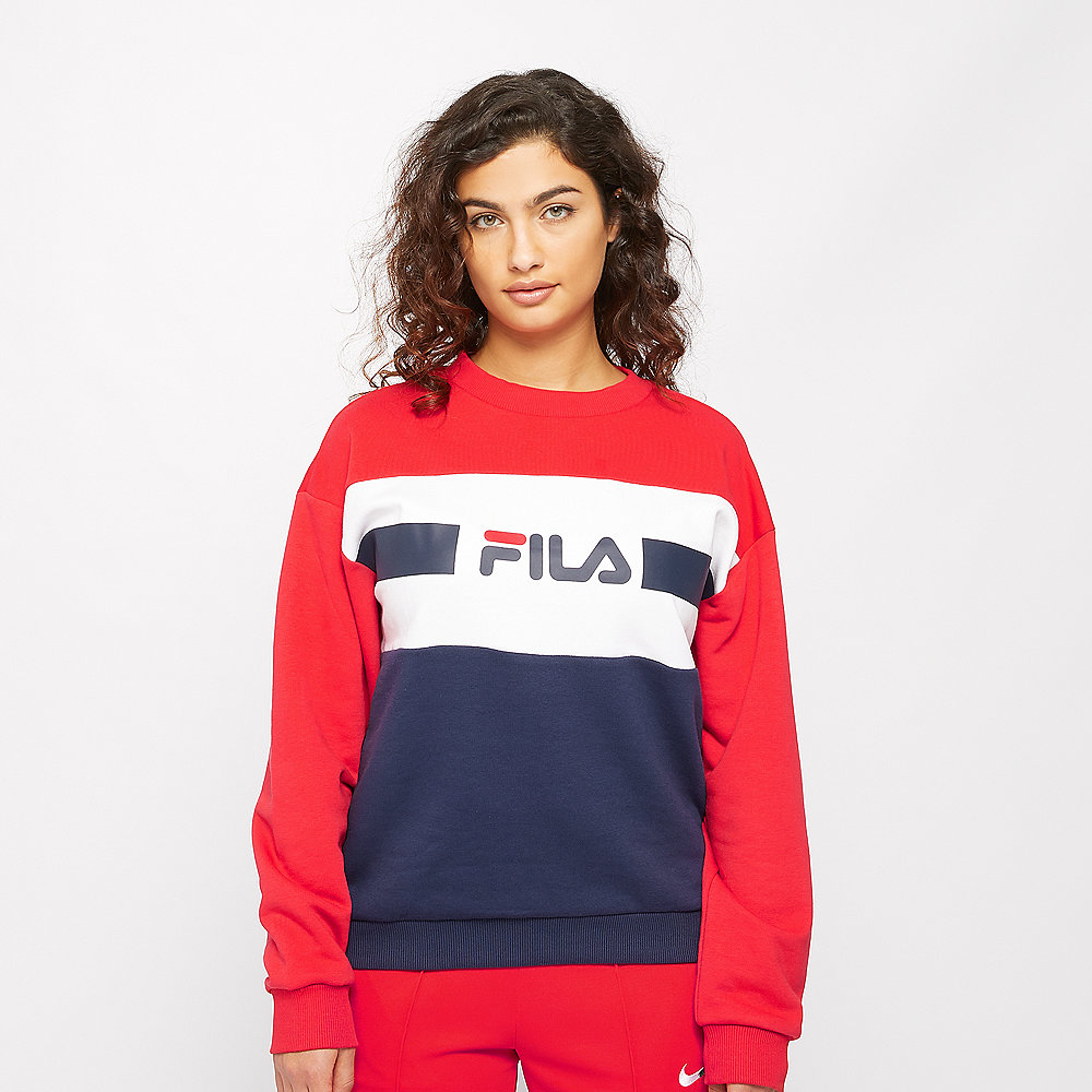 Fila ANGELA Crew Sweat 2.0 bright white-true re-black iris