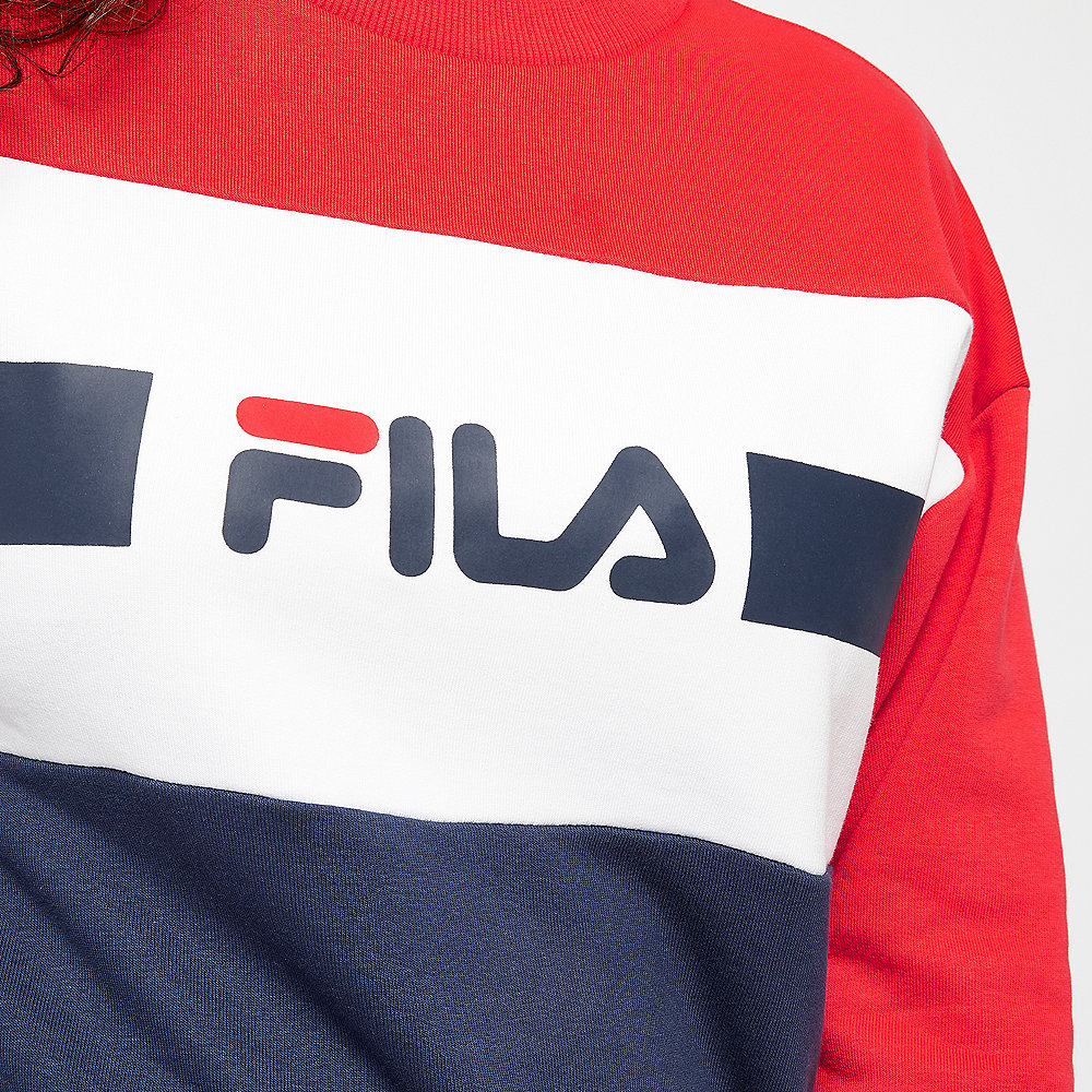 Fila ANGELA Crew Sweat 2.0 bright white-true re-black iris
