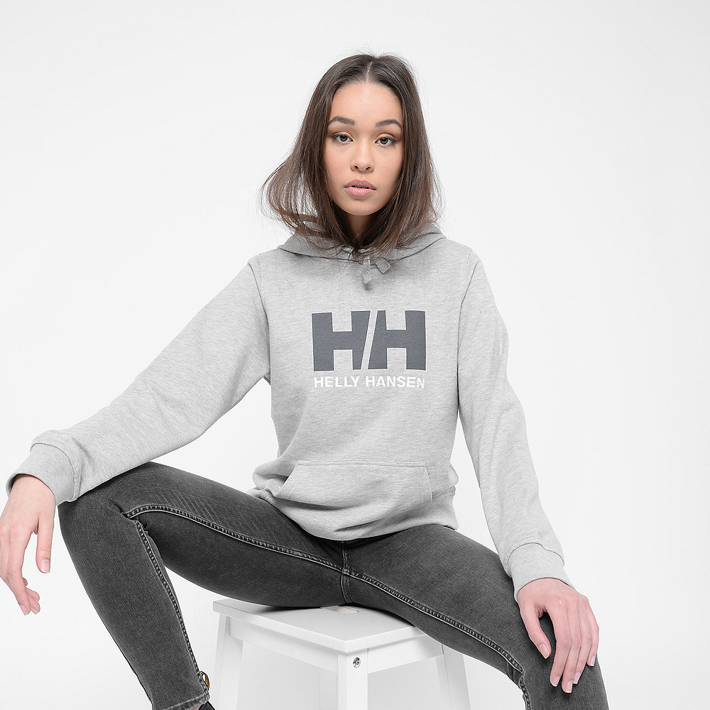 helly hansen Logo Hoodie grey melange