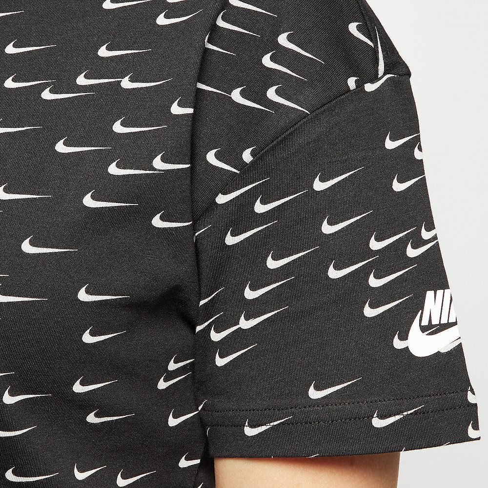 NIKE NSW Essential T-Shirt Crop Swoosh black/white/white