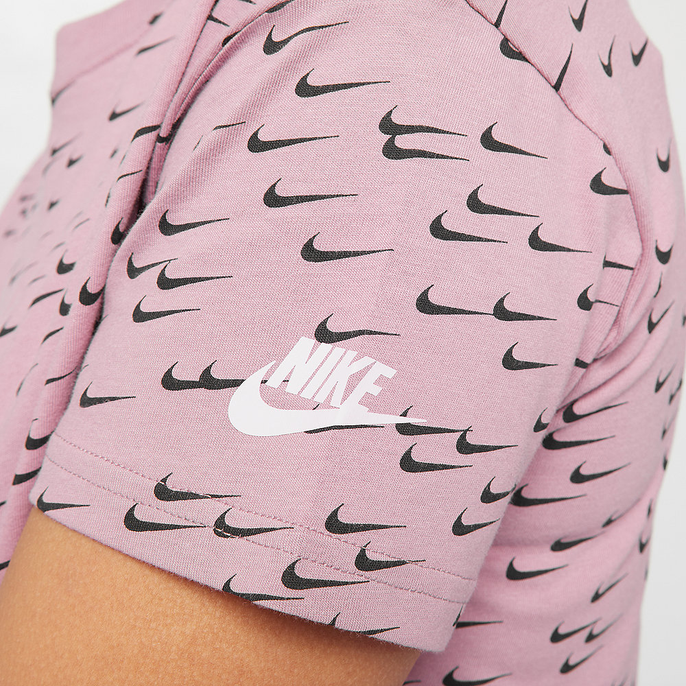 NIKE NSW Essential T-Shirt Crop Swoosh plum dust/blk/psychic pink