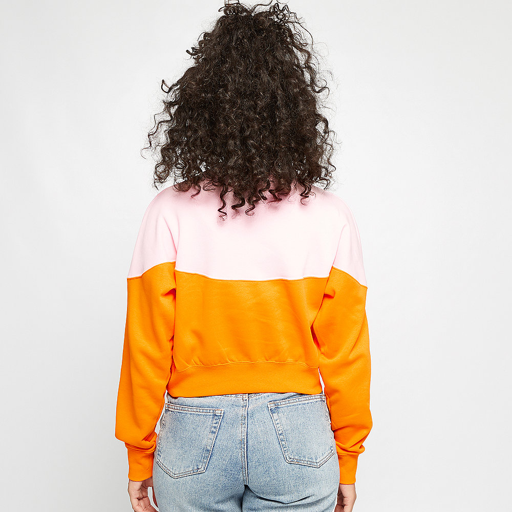 NIKE NSW Heritage Crew Sweater orange peel/med soft pink/white