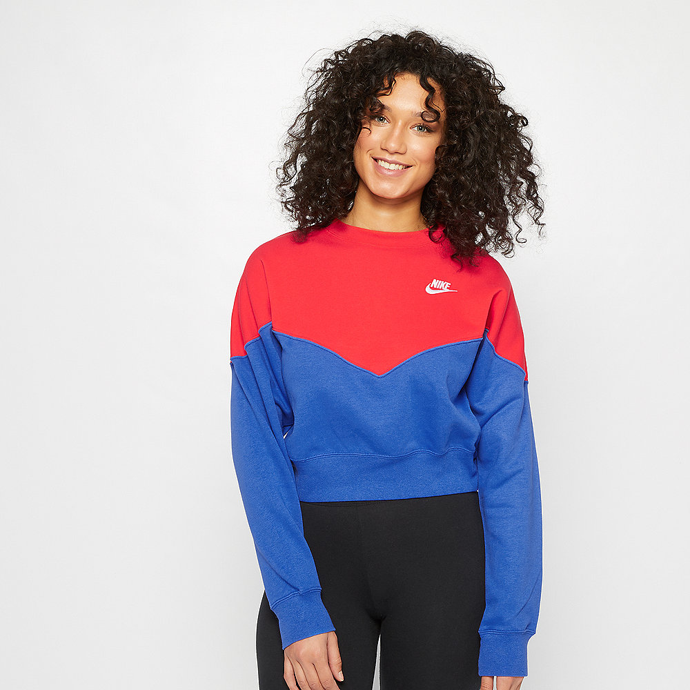 NIKE NSW Heritage Crew Sweater blue/red