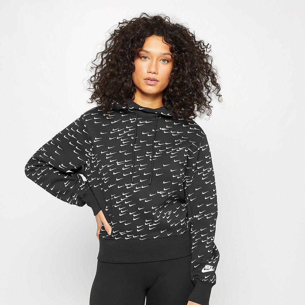 NIKE NSW Hoodie AOP Swoosh black/white