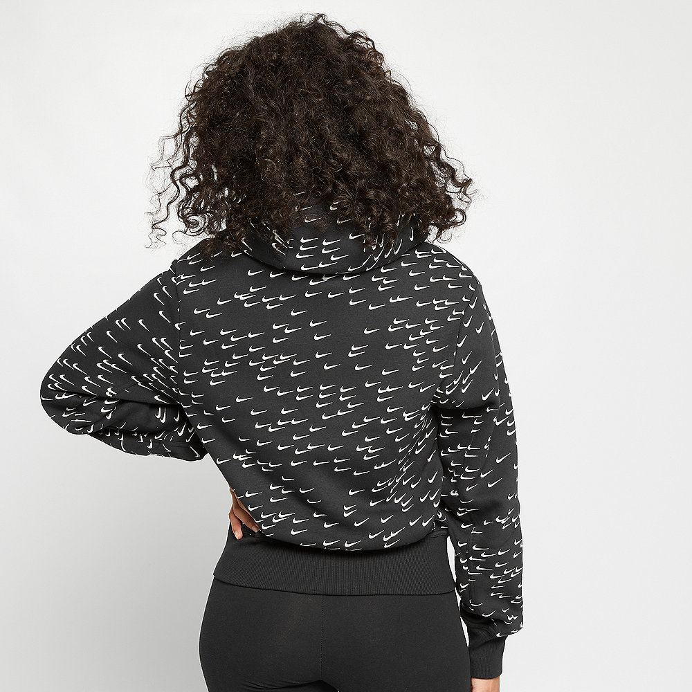 NIKE NSW Hoodie AOP Swoosh black/white