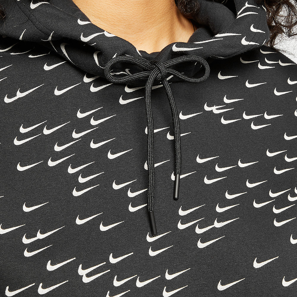 NIKE NSW Hoodie AOP Swoosh black/white