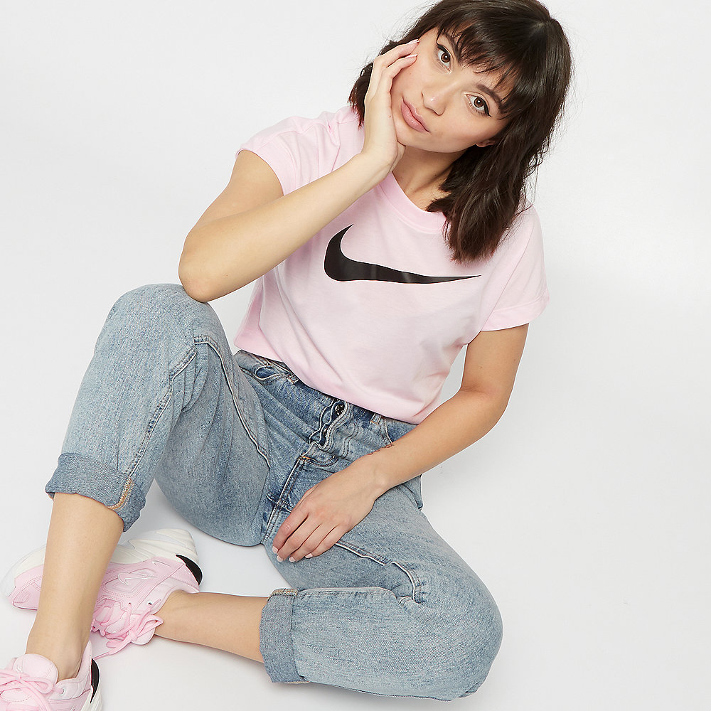 NIKE NSW Swoosh T-Shirt Crop pink foam/black