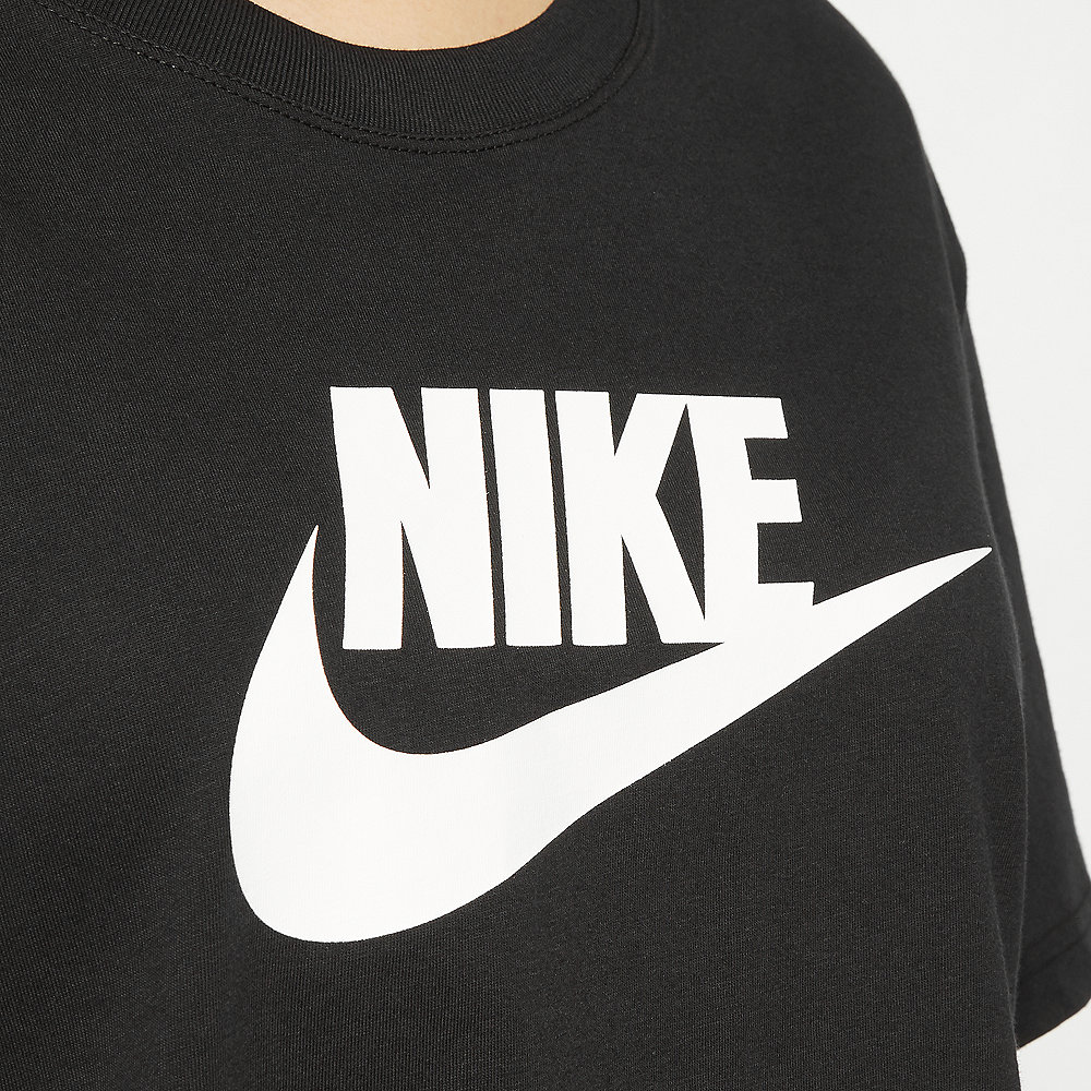NIKE NSW Tee Essential Crop Icon Futura black/white