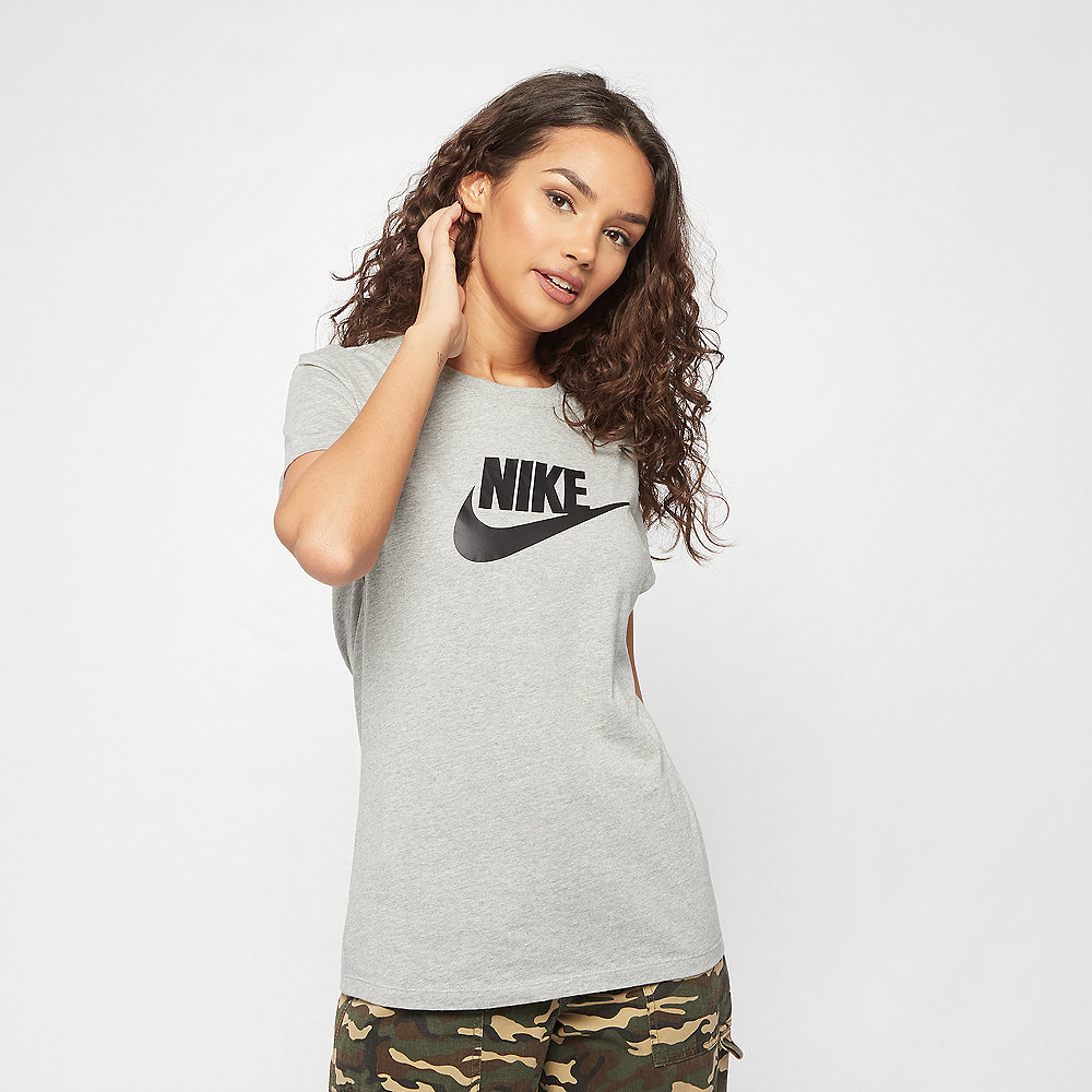 NIKE NSW Tee Essential Icon Futura dk grey heather/black