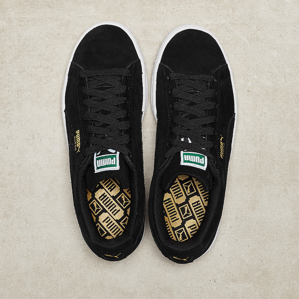 Puma Suede Classic+ black-team gold-white