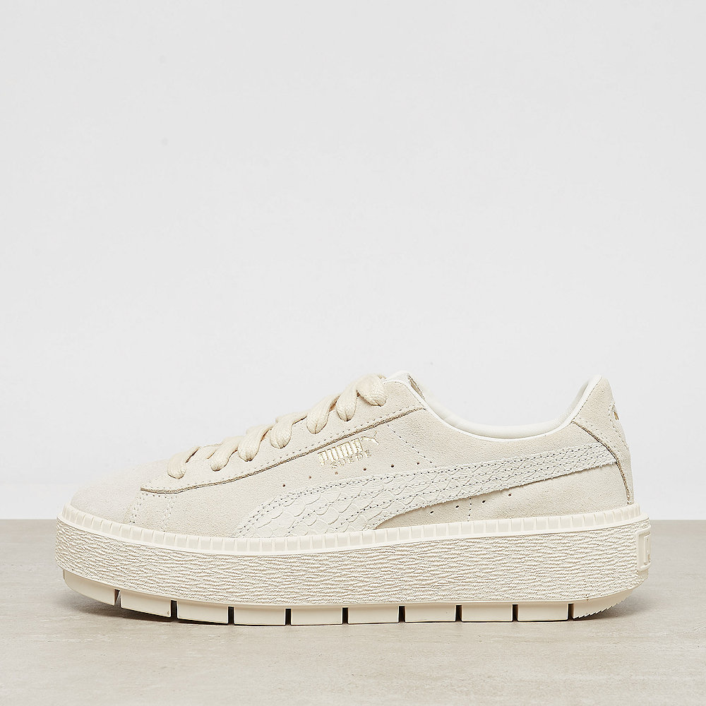 Puma Suede Platform Trace Animal whisper white-metallic gold
