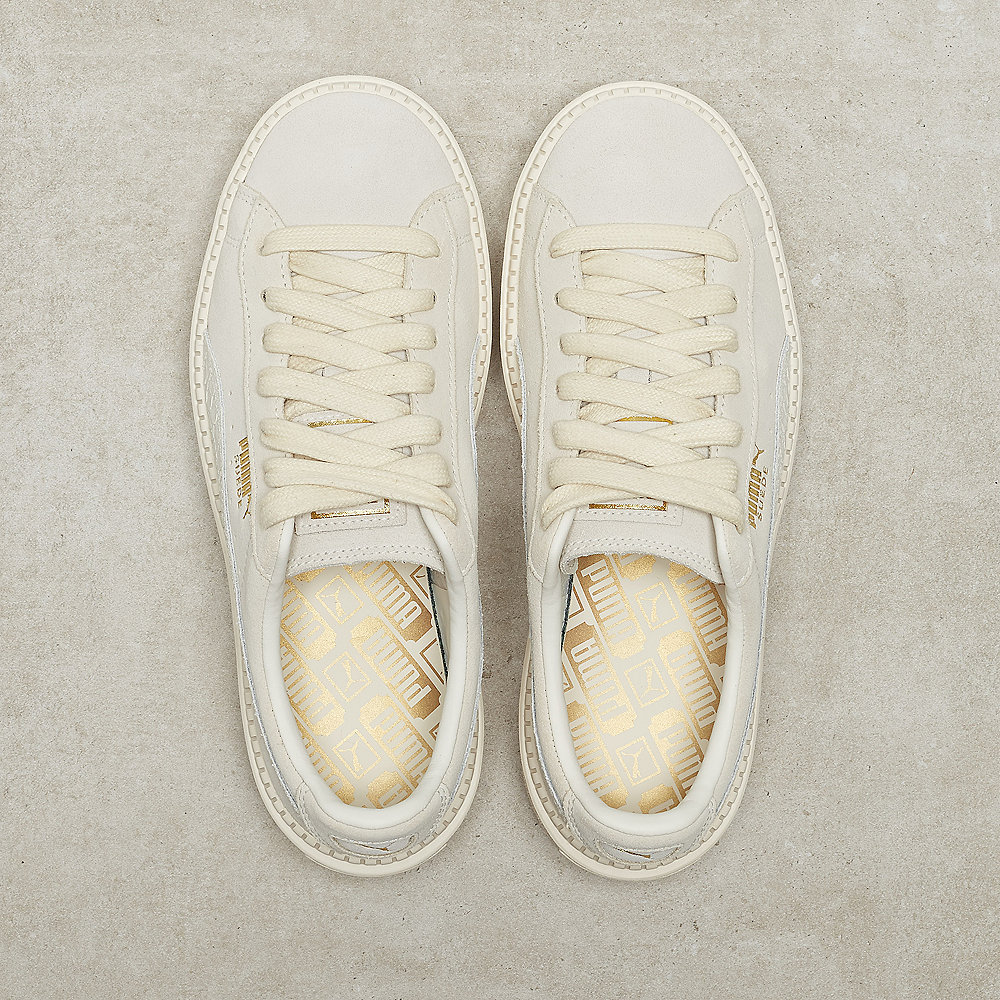 Puma Suede Platform Trace Animal whisper white-metallic gold