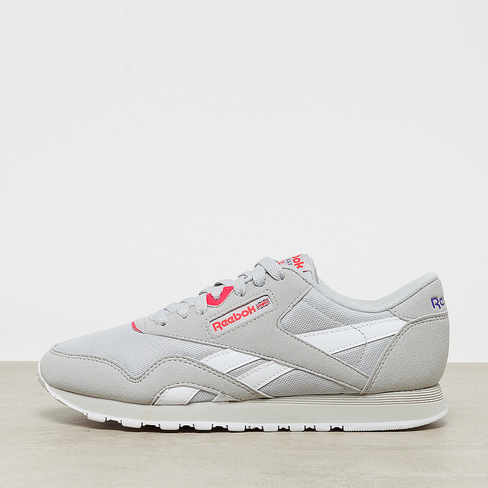 Reebok CL Nylon M TXT retro-skull grey/neon cherry/ultima prple/wht