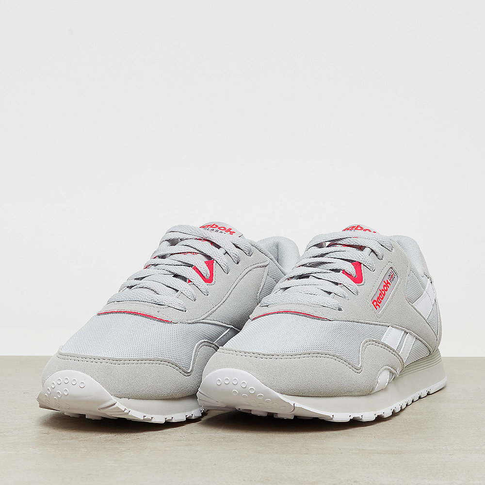 Reebok CL Nylon M TXT retro-skull grey/neon cherry/ultima prple/wht